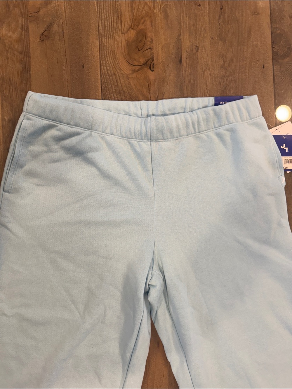 JoyLab Light Blue Cinched Adjustable Drawstring Regular Length Sweat Pants - Picture 3 of 9